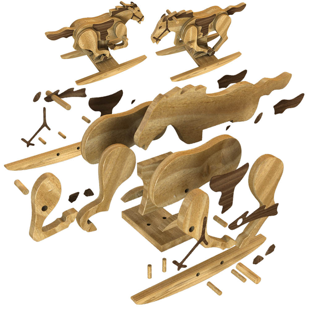 mustang rocking horse