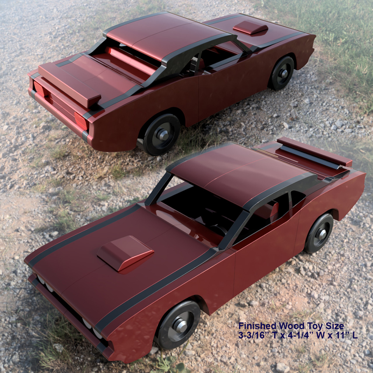 Muscle Car Silhouettes '69 Mustang + '68 Charger + '71 Cuda