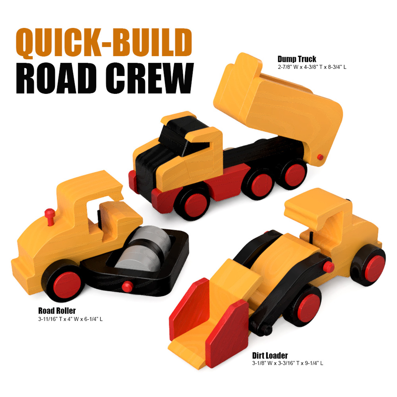 Quik CAT Road Crew Wood Toy Plans