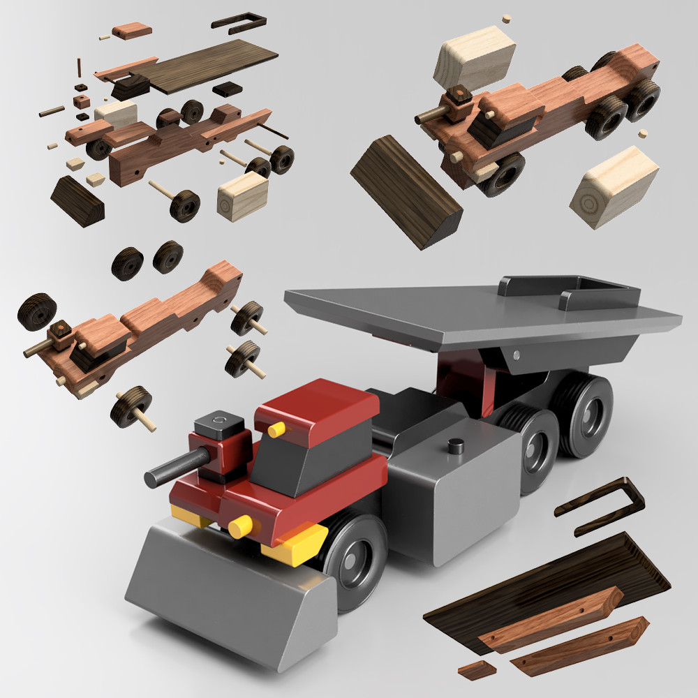 Mulse Shuttle Galaxi-ADI Mars Mule and Shuttle Wood Toy Plans