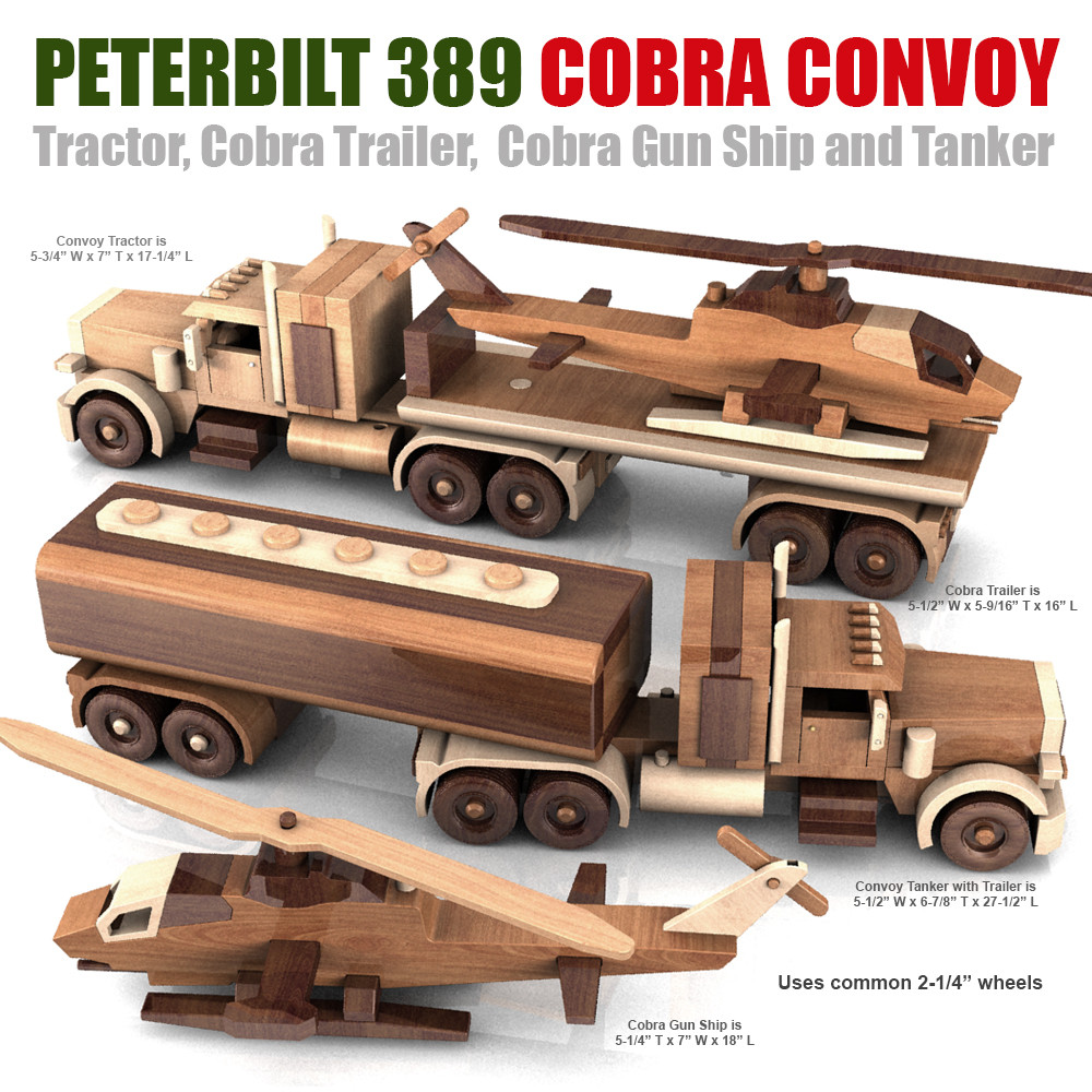 Peterbilt 389 Cobra Convoy Wood Toy Plans