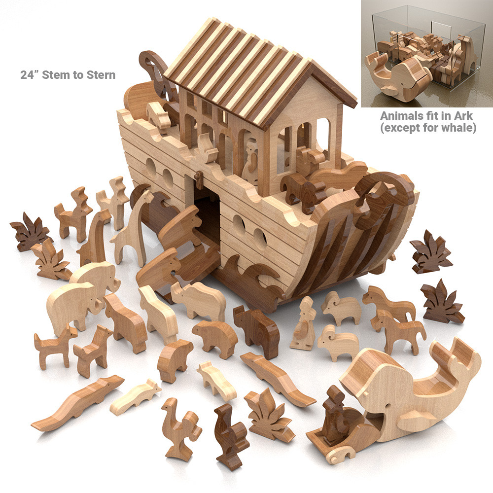 Classic Noah's Ark + BONUS Jonah's Whale (PDF Download + SVG Files)