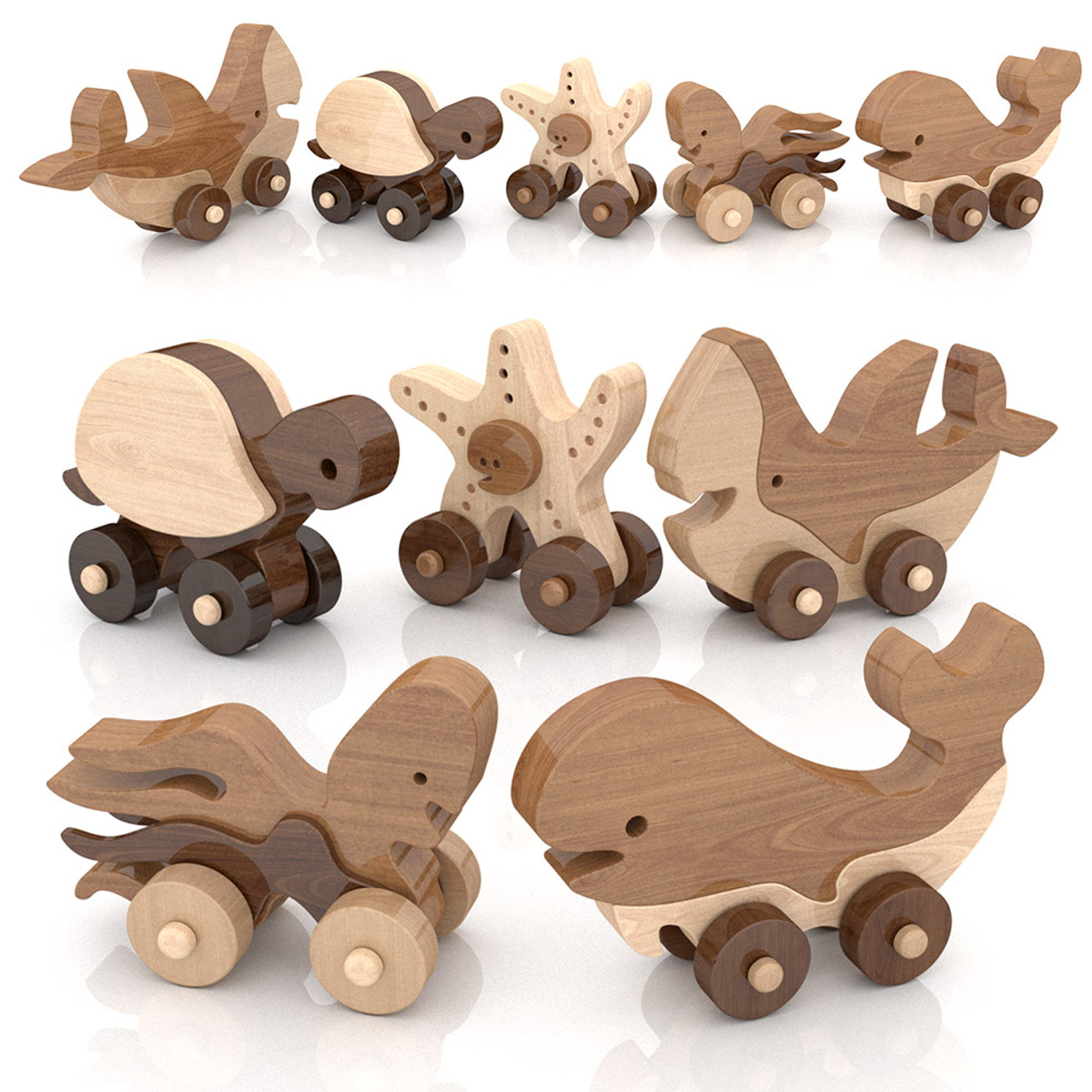 Scroll Saw Magic Sea Creature Buddies Wood Toy Plans (PDF Download + SVG File) scroll-saw-magic-sea-creature-buddies-wood-toy-plans-pdf-download-svg-file