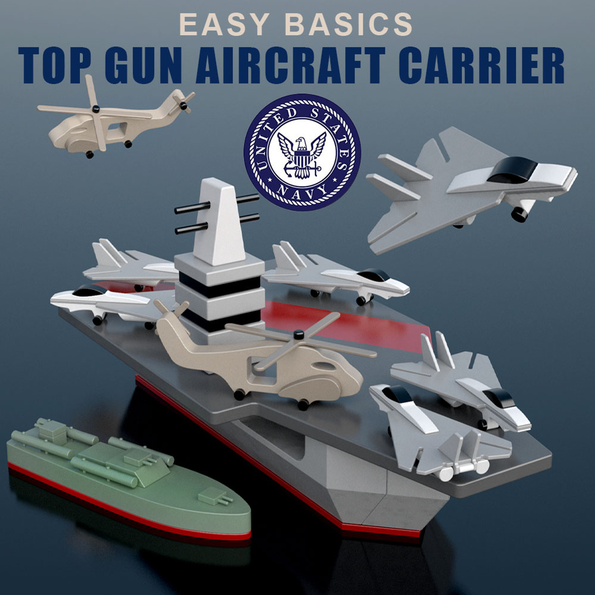 Easy Basics Top Gun Aircraft Carrier Wood Toy Plans