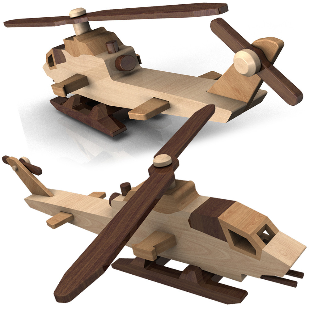 Quick & Easy Fighter Helicopters Wood Toy Plans