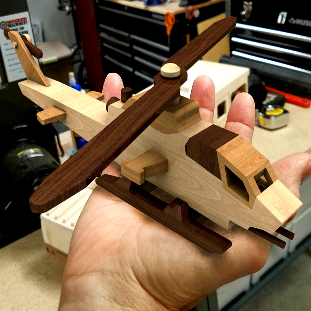 Quick & Easy Fighter Helicopters Wood Toy Plans