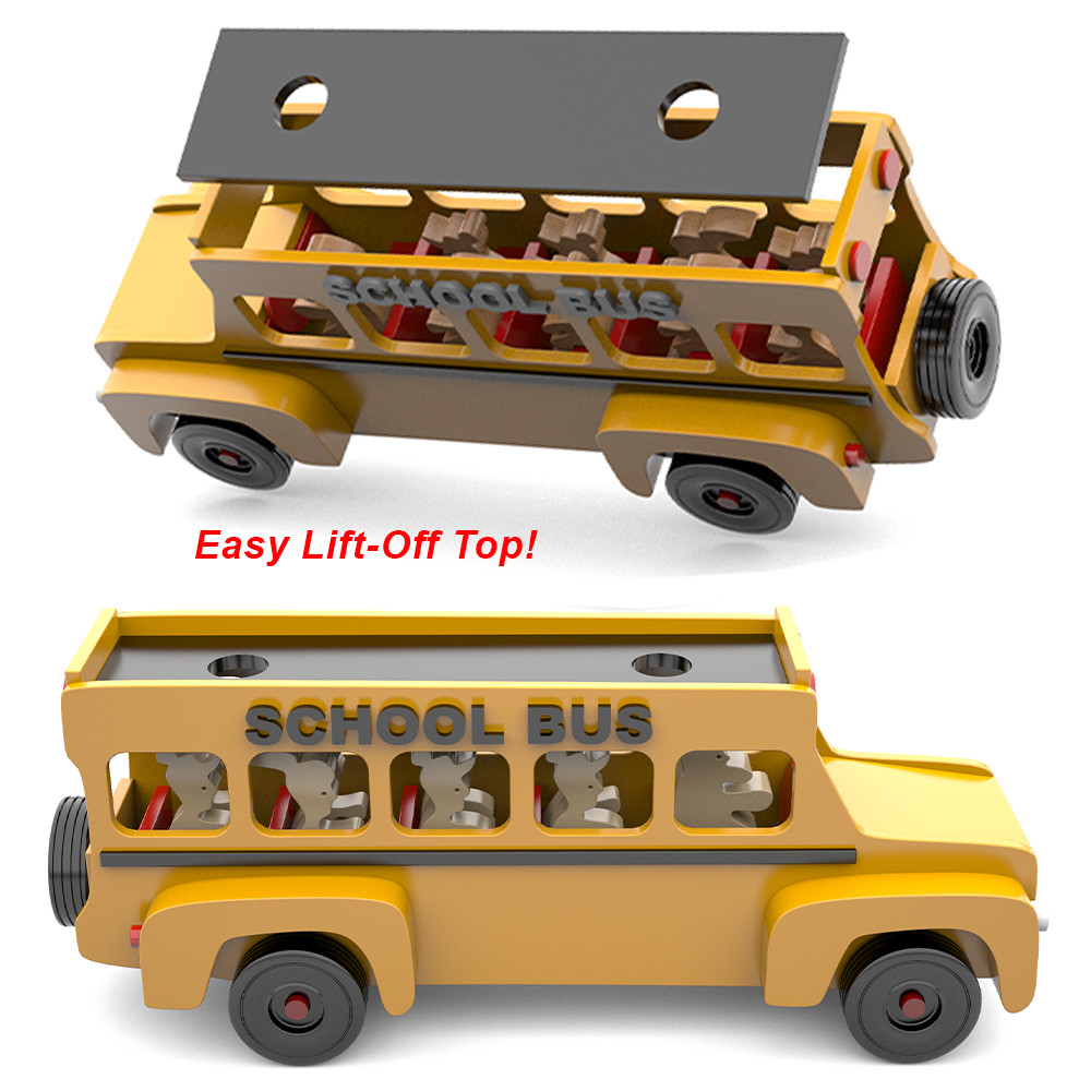 Super Simple My Friendly School Bus Wood Toy Plans