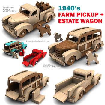 1940 Estate Wagon (2 PDF Downloads) Wood Toy Plans