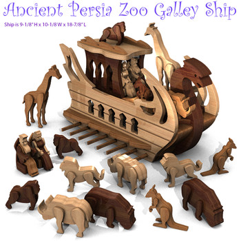 Ancient Persia Zoo Galley Ship with King & Animals (PDF Download) Wood Toy Plans Ancient Persia Zoo Galley Ship with King & Animals (PDF Download) Wood Toy Plans