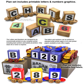 Learning Toys Stacking Alphabet Name Train (PDF Download) Wood Toy Plans Learning Toys Stacking Alphabet Name Train (PDF Download) Wood Toy Plans