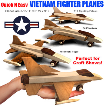 Quick & Easy Vietnam Fighter Planes (3 PDF Downloads) Wood Toy Plans