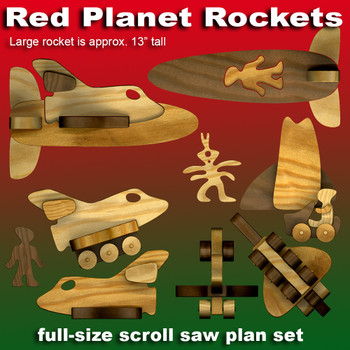 Red Planet Rockets (PDF Download) Wood Toy Plans