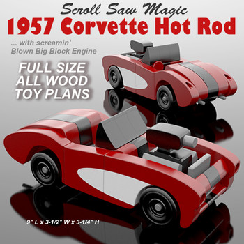 Scroll Saw Magic 1957 Corvette Hot Rod (PDF Download) Wood Toy Plans