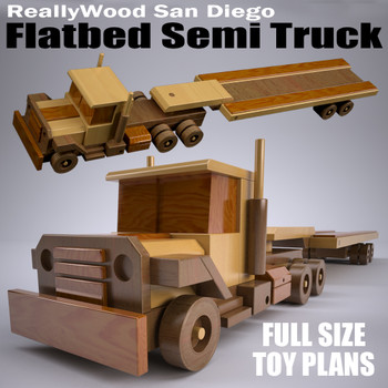 ReallyWood San Diego Flatbed Semi-Truck Wood Toy Plans (PDF Download)