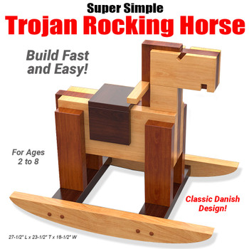 Super Simple Trojan Rocking Horse (PDF Download) Wood Toy Plans