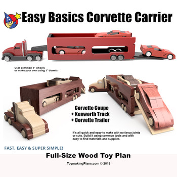 Easy Basics Corvette Carrier (3 PDF Downloads) Wood Toy Plans Easy Basics Corvette Carrier (3 PDF Downloads) Wood Toy Plans