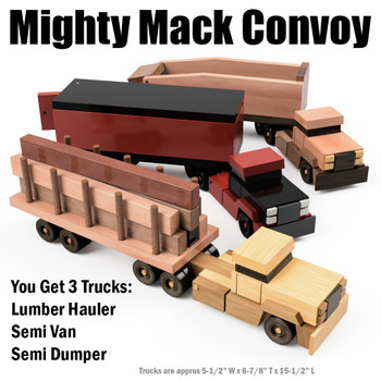 Mighty MACK Convoy Set of 3 Trucks (4 PDF Downloads)