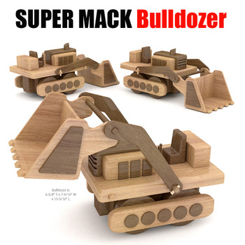 Super MACK Bulldozer Wood Toy Plans (PDF Download)
