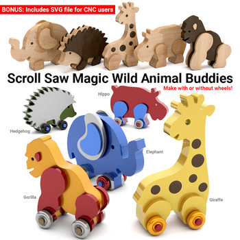 Scroll Saw Magic Wild Wild Animal Buddies Wood Toy Plans (PDF Download)