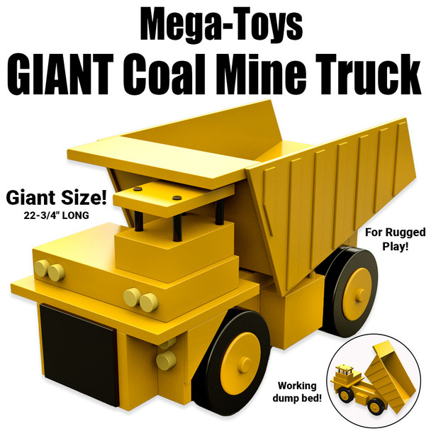 Mega-Toys GIANT Coal Mine Truck (PDF Download) Wood Toy Plans