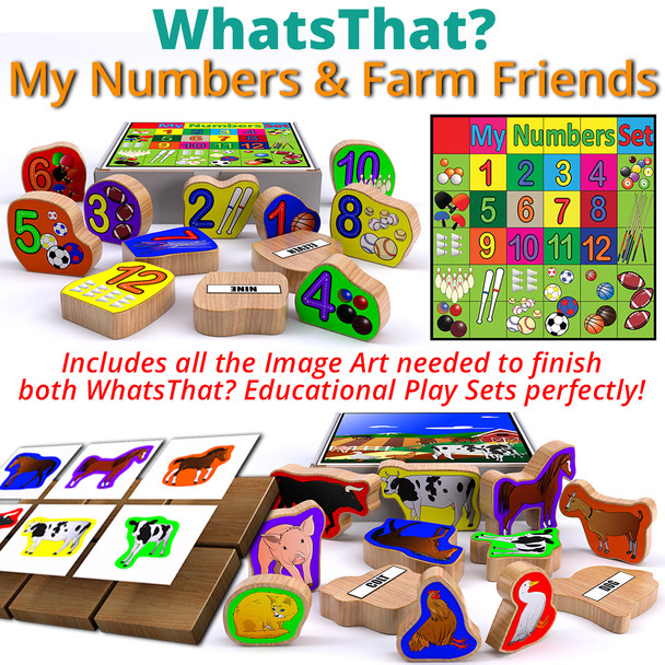 WhatsThat? Farm Friends + My Numbers (2 PDF Downloads) Wood Toy Plans