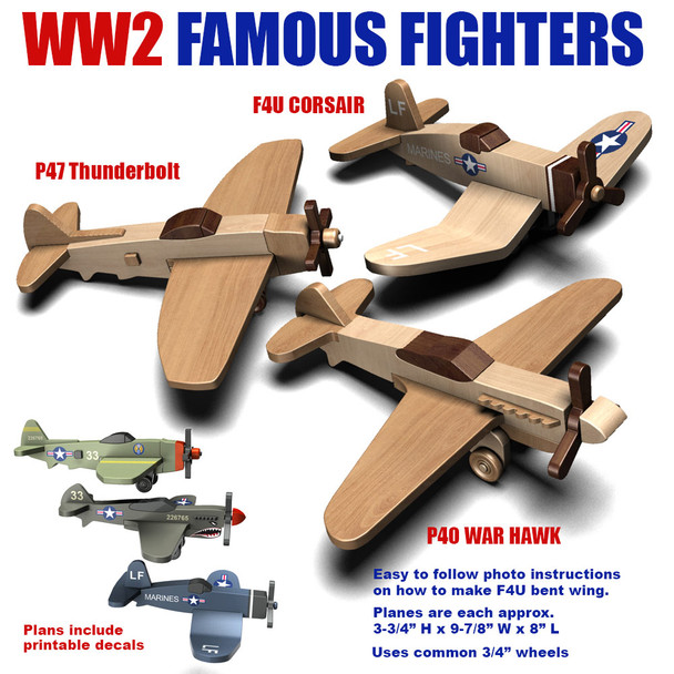WW2 Famous Fighters Wood Toy Plans
