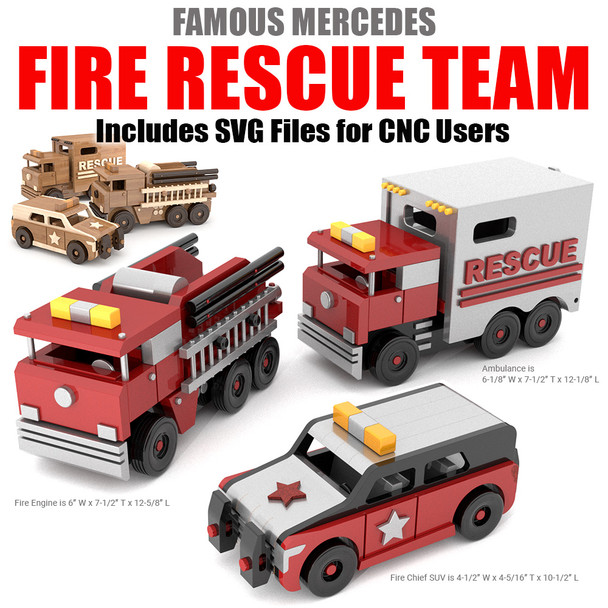 Famous Mercedes Fire Rescue Team Wood Toy Plans