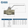 Watermark DZR Brass Ball Valve M/F Stainless Steel Lever Handle