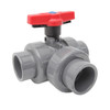 Sch80 CPVC True Union 2000 Industrial Ball Valve Horizontal Diverter L Port SOC EPDM Sch80 CPVC True Union 2000 Industrial Ball Valve Horizontal Diverter L Port SOC EPDM
