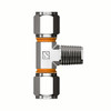 VIS-LOK Union Male Tee 316 Stainless Steel - Metric Tube x NPT