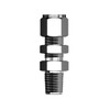 VIS-LOK Bulkhead Male Connector 316 Stainless Steel - Imperial Tube x NPT