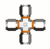 VIS-LOK Union Cross 316 Stainless Steel - Metric