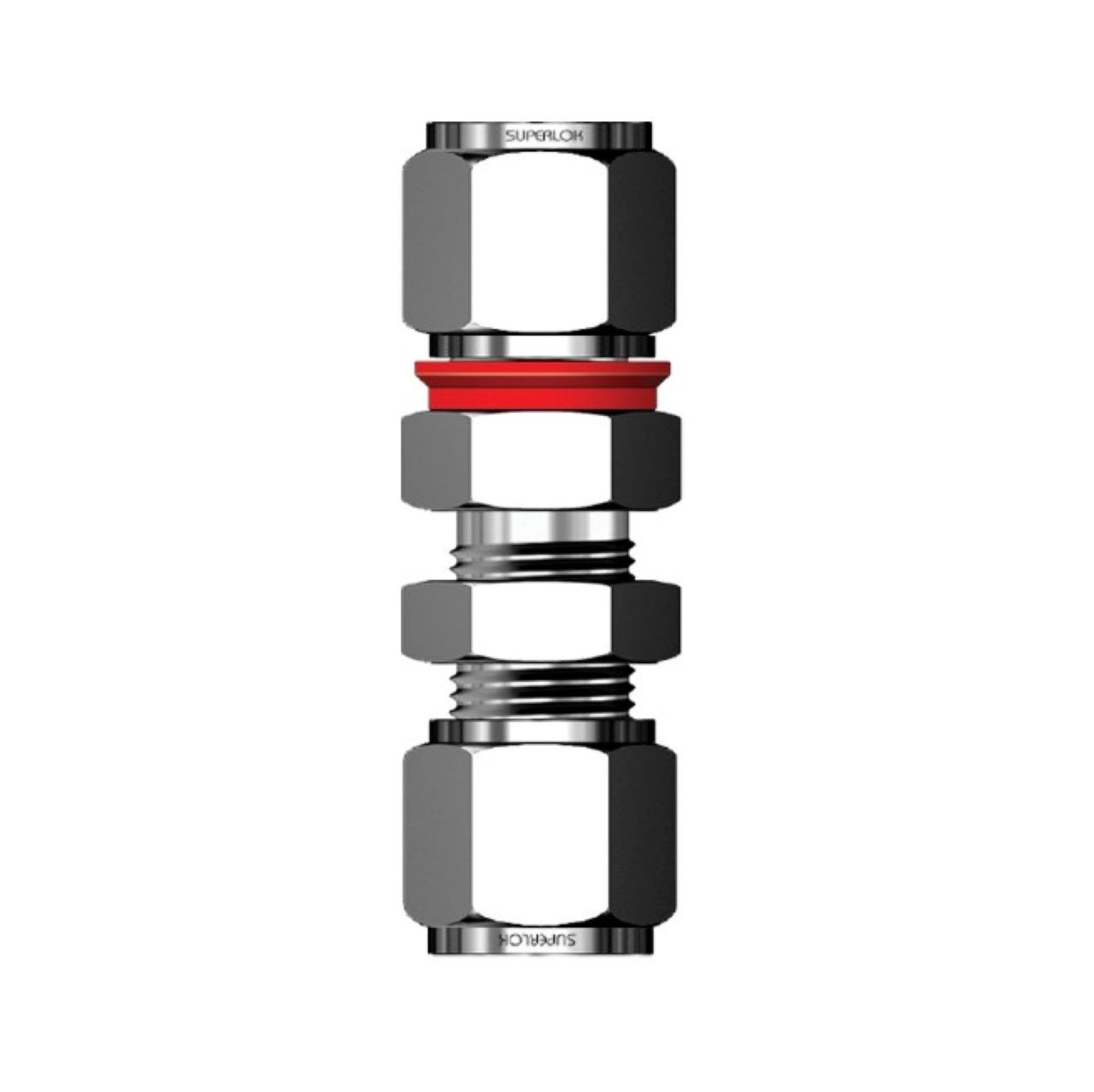 VIS-LOK Bulkhead Union 316 Stainless Steel - Imperial Tube VIS-LOK Bulkhead Union 316 Stainless Steel - Imperial Tube