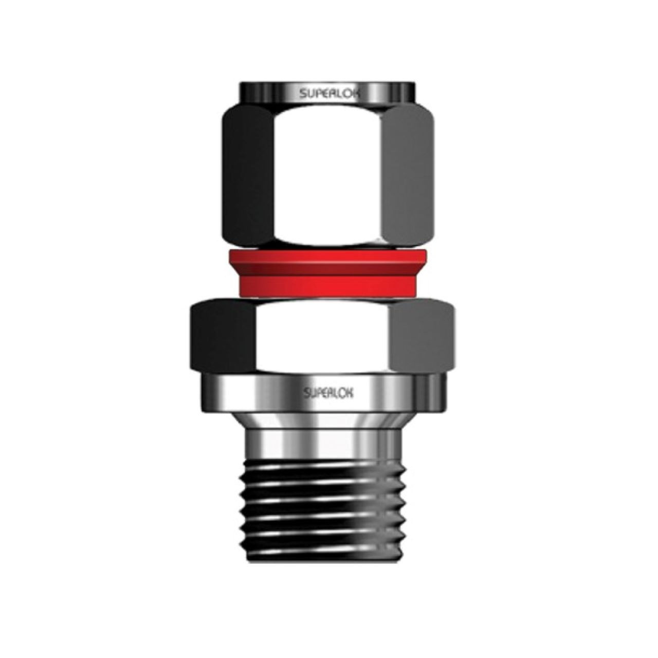 VIS-LOK Male Connector 316 Stainless Steel (for Bonded Washer Seal) - Imperial Tube x BSPP