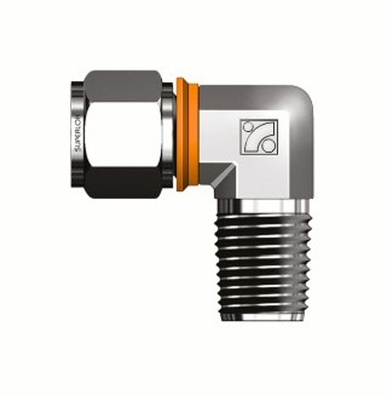 VIS-LOK Union Male Elbow 90° 316 Stainless Steel - Metric Tube x BSPT