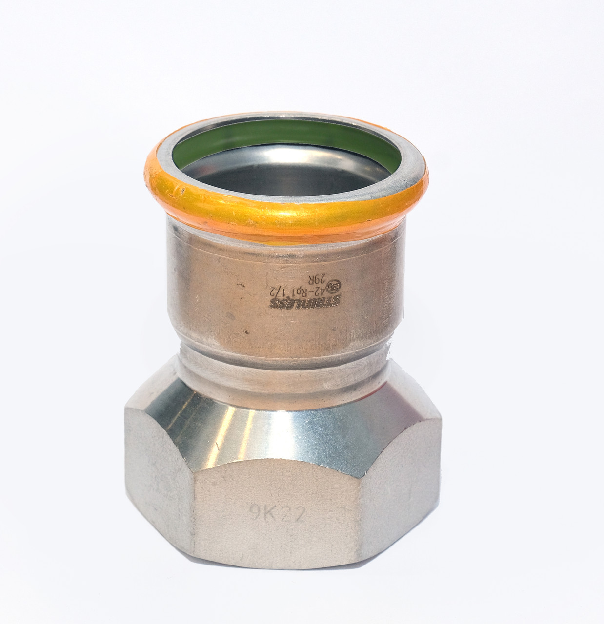 EUROPRESS 304L Stainless Steel BSP Female Adaptor Viton Seal