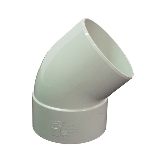 PVC DWV Bend M+F 45°