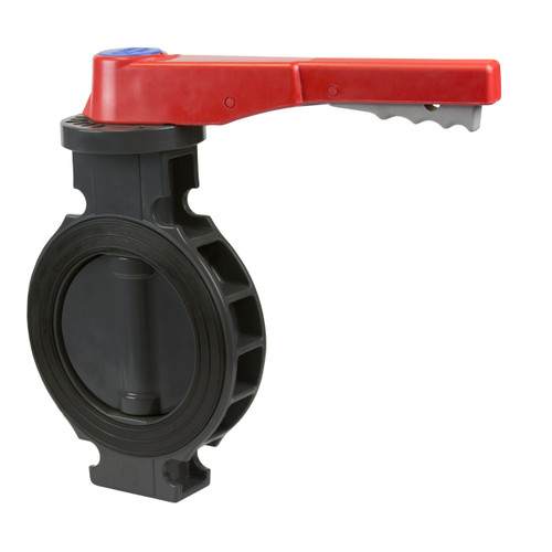 Sch80 PVC Wafer Butterfly Valve Lever Handle - FKM