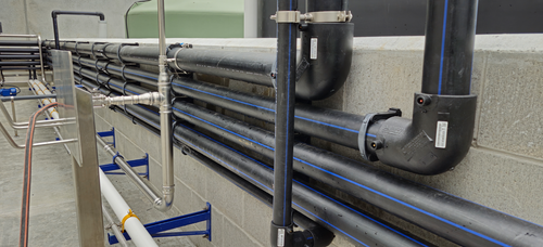 PE100 HDPE pressure Pipe SDR17 PN10 - 6m length