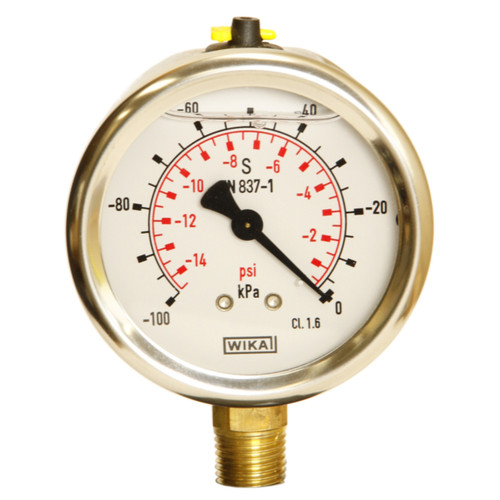 Stainless Steel Wet Vacuum Gauge Bottom Entry