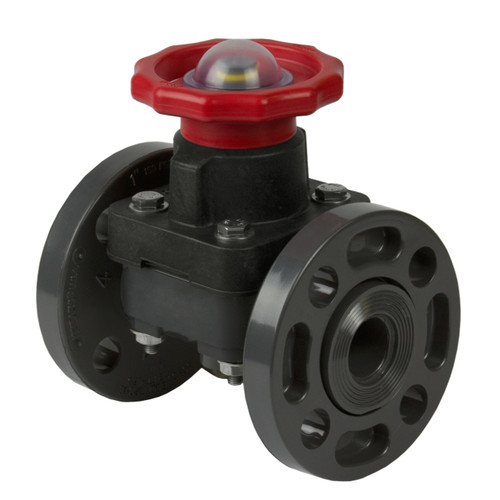 Sch80 CPVC Diaphragm Valve FLG FKM PTFE