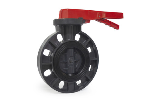 Butterfly Valve uPVC Body and Disc EPDM Liner Lever Handle 316 SS Stem