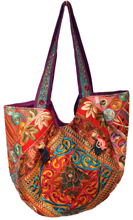 Buy LONGING TO BUY Women's Huge Patch Work and Embroidered A Real Banjara  Bag (Multicolour) at Amazon.in