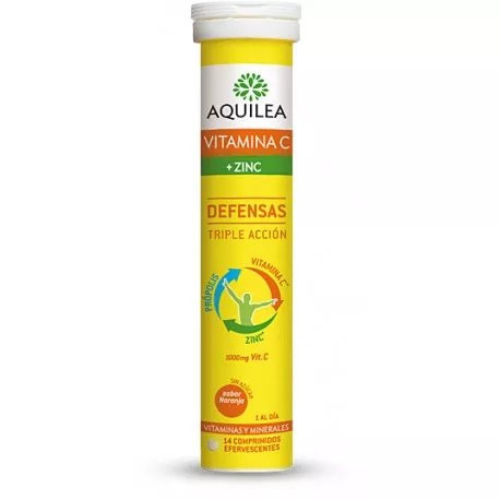 Aquilea vitamina c + zinc defensas triple aCCión 14 comprimidos efervescentes