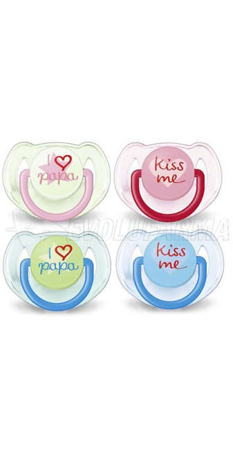 Avent chupetes classic 6-18 meses forma anatómica textos. 2 unidades