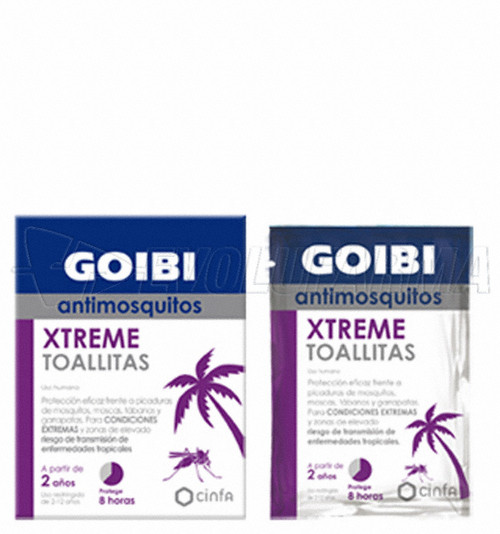 Goibi antimosquitos xtreme toallitas. 16 UDS.