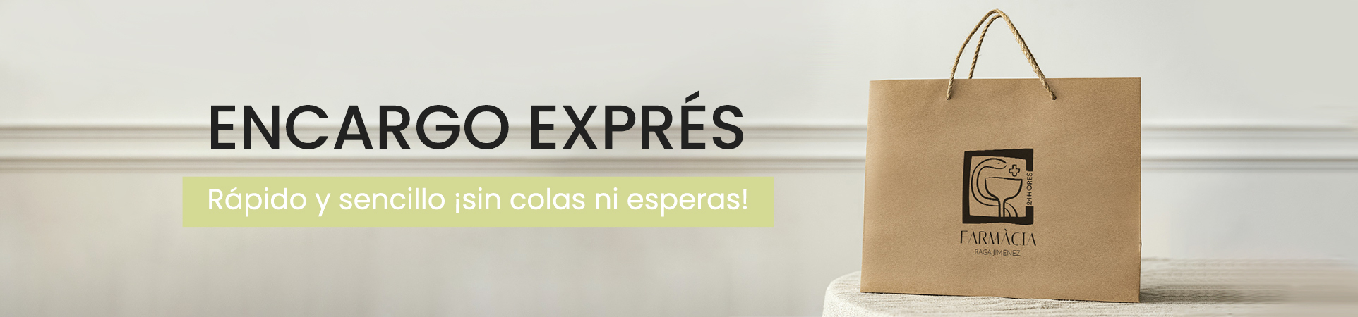 Encargo exprés en Farmacia Raga Jiménez en Valencia