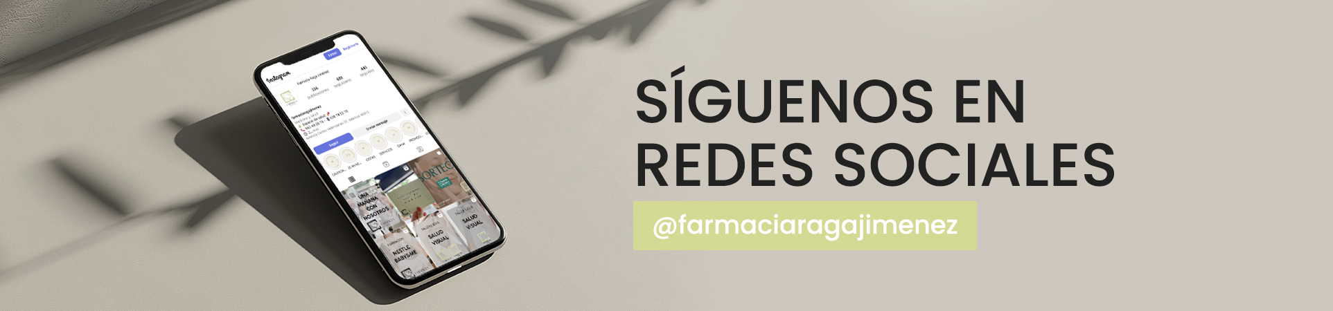 Síguenos en redes sociales, Farmacia Raga Jiménez en Valencia