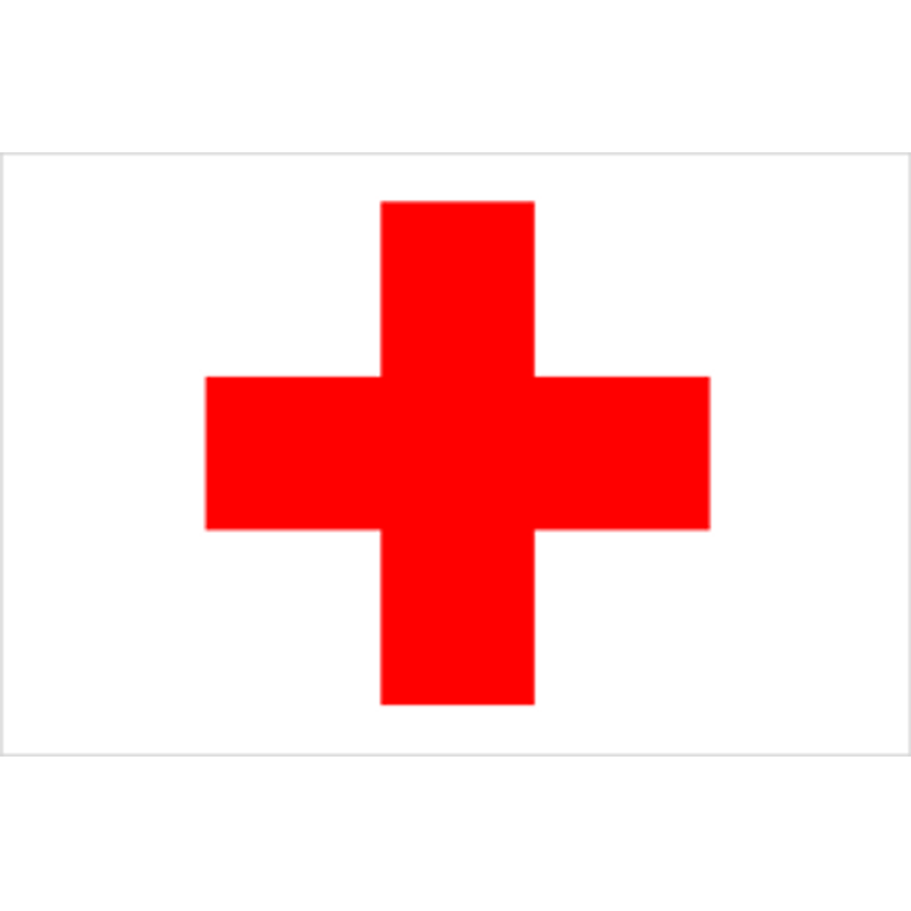 white flag with red cross