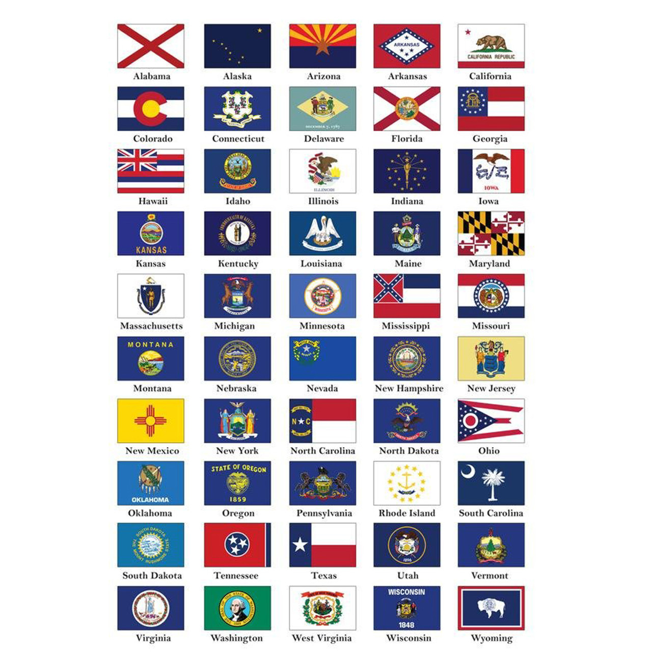 American States Flags | Buy 50 American State Flags at Flag and Bunting ...